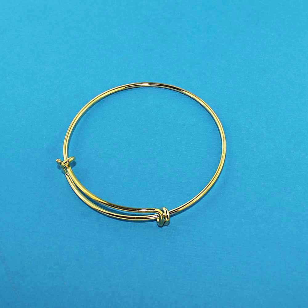 Gold Tone Adjustable Bangle - 60mm - Choose Your Quantity!