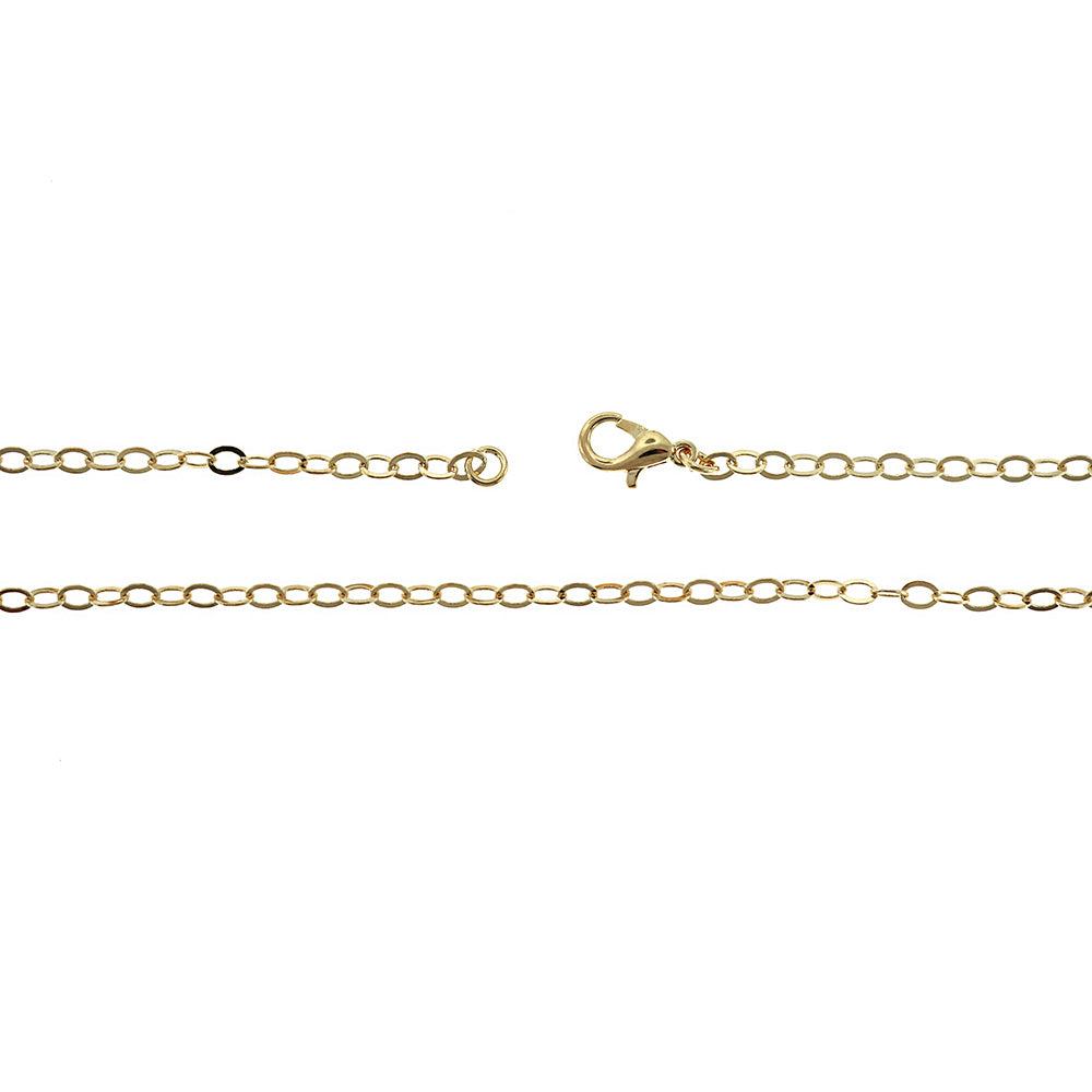 Collier chaîne câble en laiton doré 32"- 3mm - 1 collier - N610