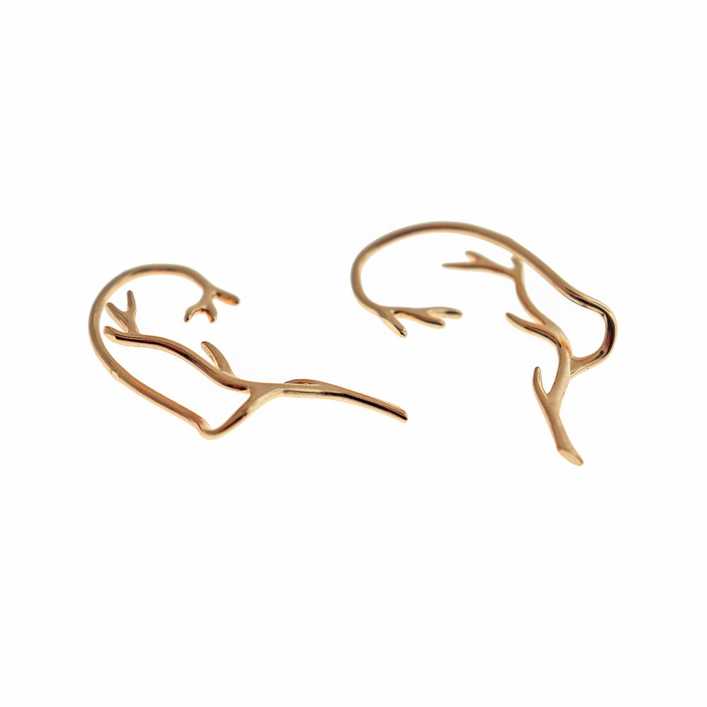 Gold Tone Brass Earring Cuff - Vine - 53mm x 26mm - 1 Piece - ER581