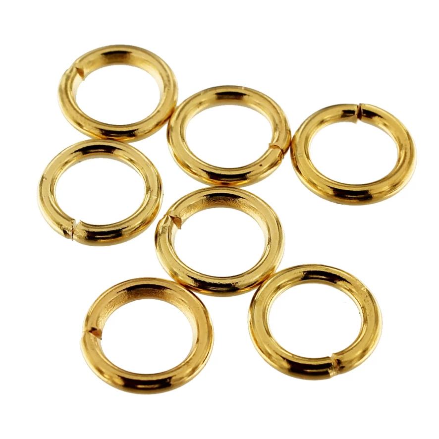 Anneaux dorés 12 mm - calibre 12 ouvert - 50 anneaux - J138
