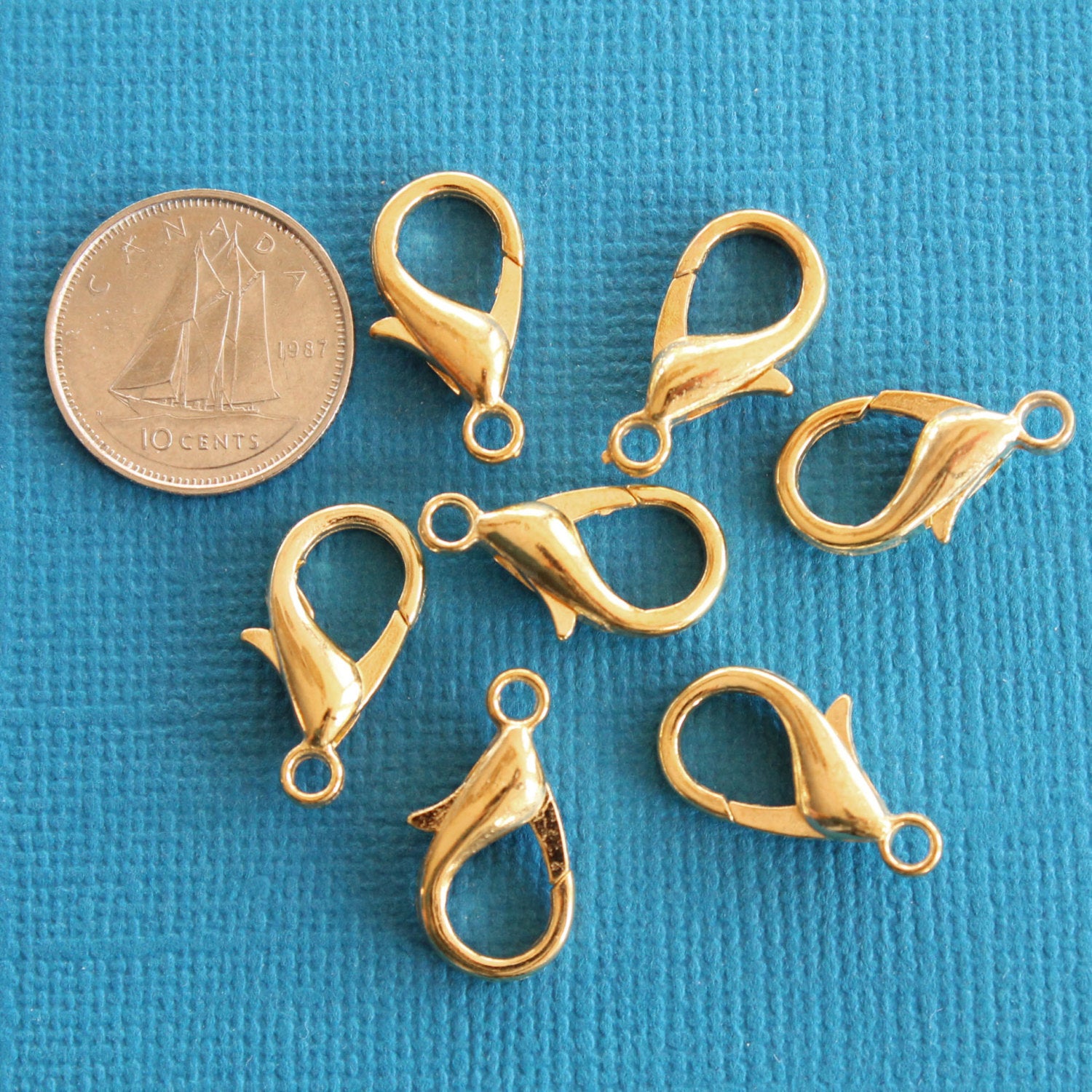 Fermoirs Homard Doré 18mm x 10mm - 10 Fermoirs - FF217