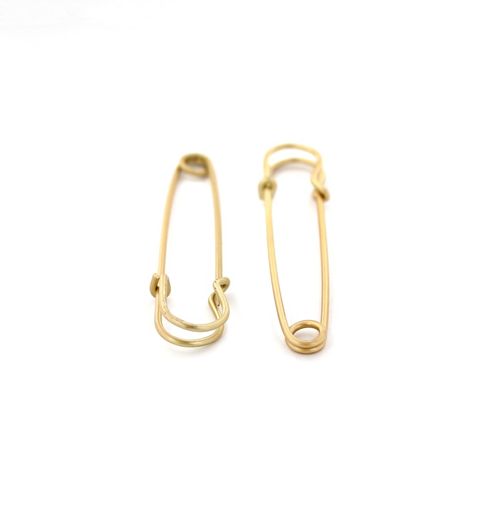 Épingles de sûreté dorées - 60 mm x 16 mm - 2 pièces - Z946