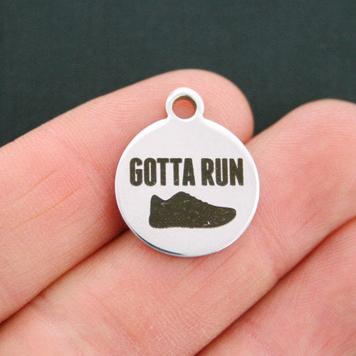 Gotta Run Stainless Steel Charms - BFS001-0143