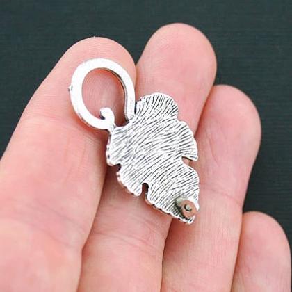 Fermoirs à bascule ton argent vigne 37mm x 22mm - 4 ensembles 8 pièces - SC4108