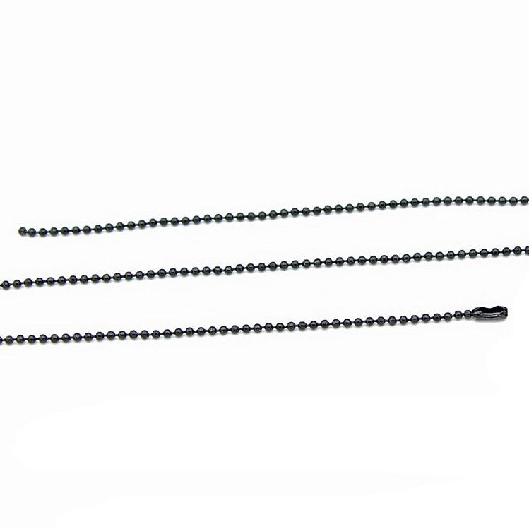 Gunmetal Tone Ball Chain Necklaces 27" - 1mm - Choose Your Quantity!