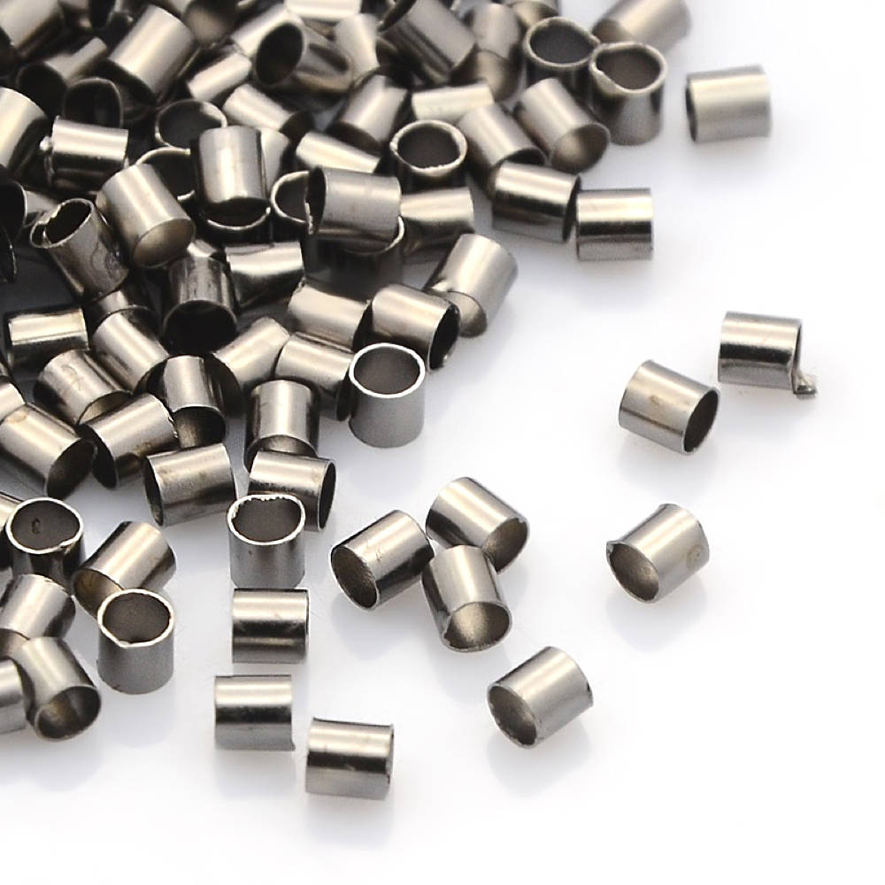 Gunmetal Tone Crimp Bead - 3mm x 3mm - 500 Pieces - FD311