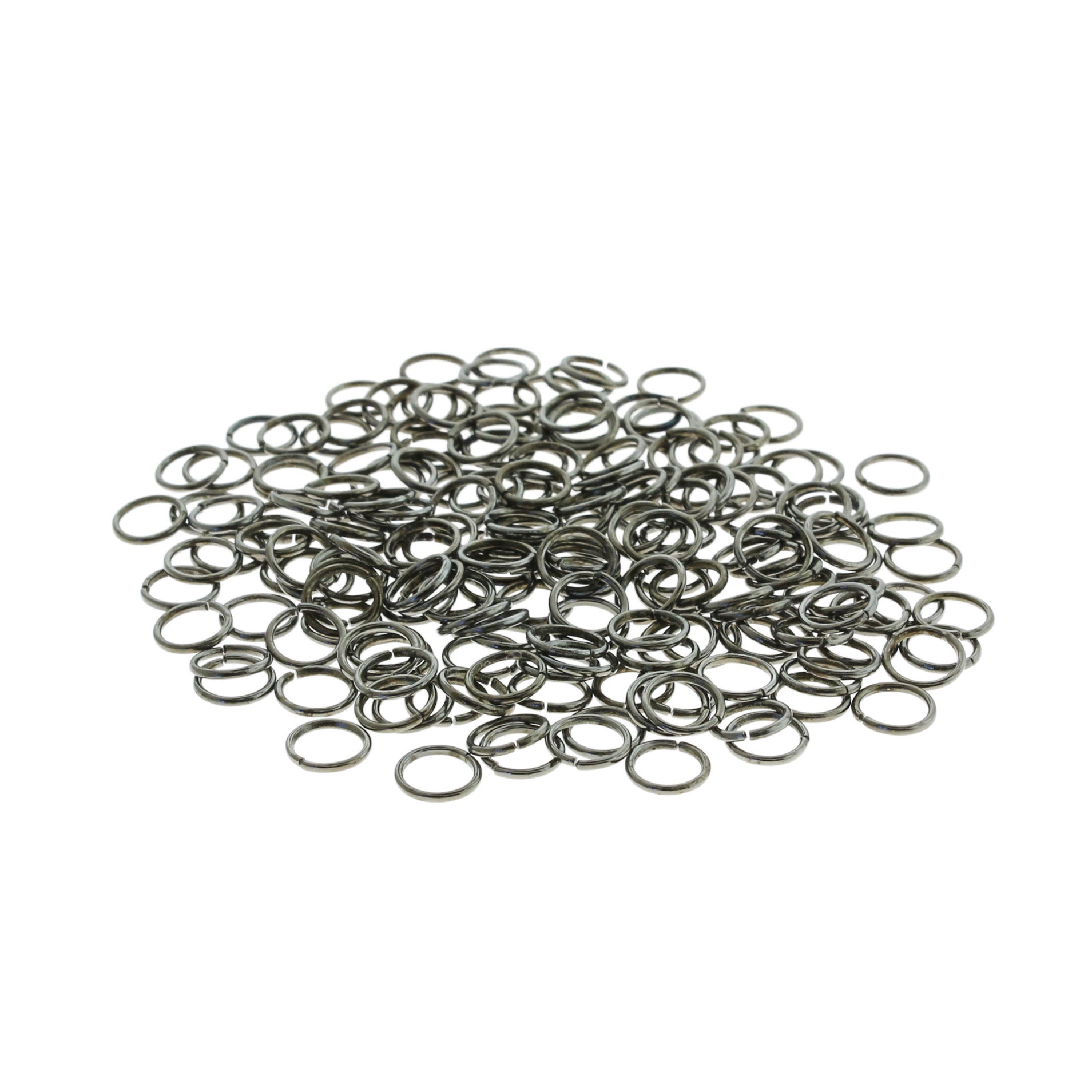 Gunmetal Tone Jump Rings 8mm x 1mm - Open 18 Gauge - 1000 Rings - J272