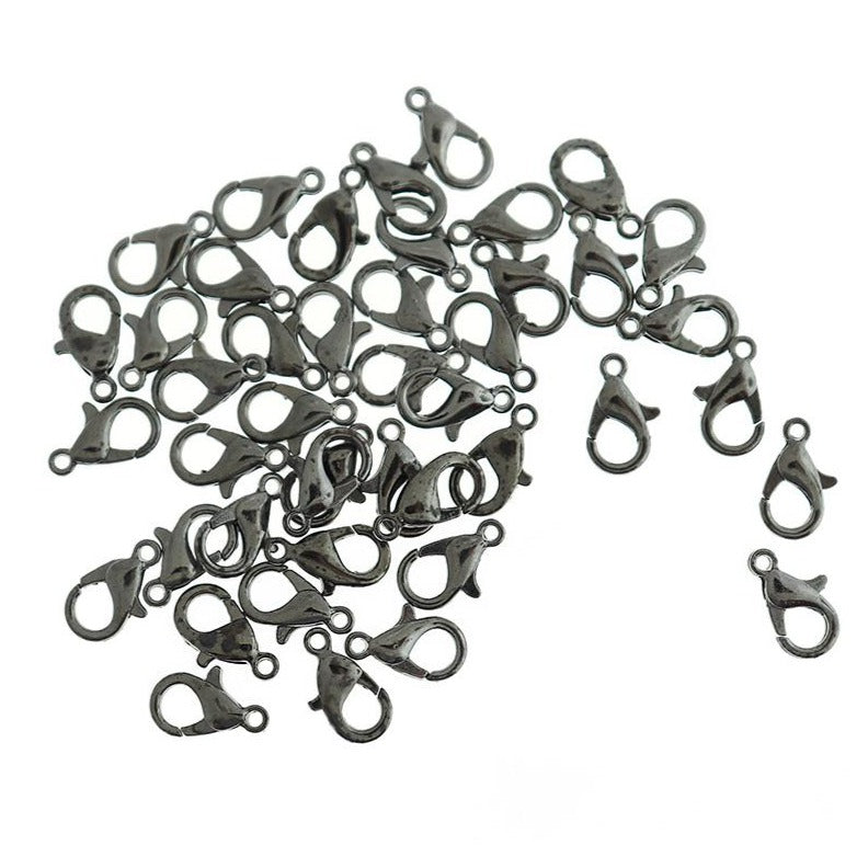 Gunmetal Tone Lobster Clasps 12mm x 6mm - 20 Clasps - FF305
