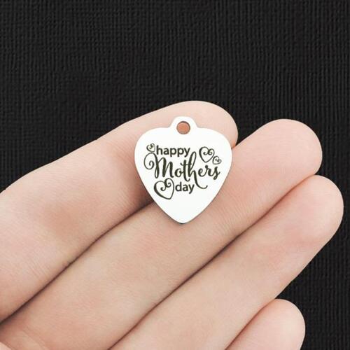 Happy Mother's Day Stainless Steel Charms - BFS011-5896