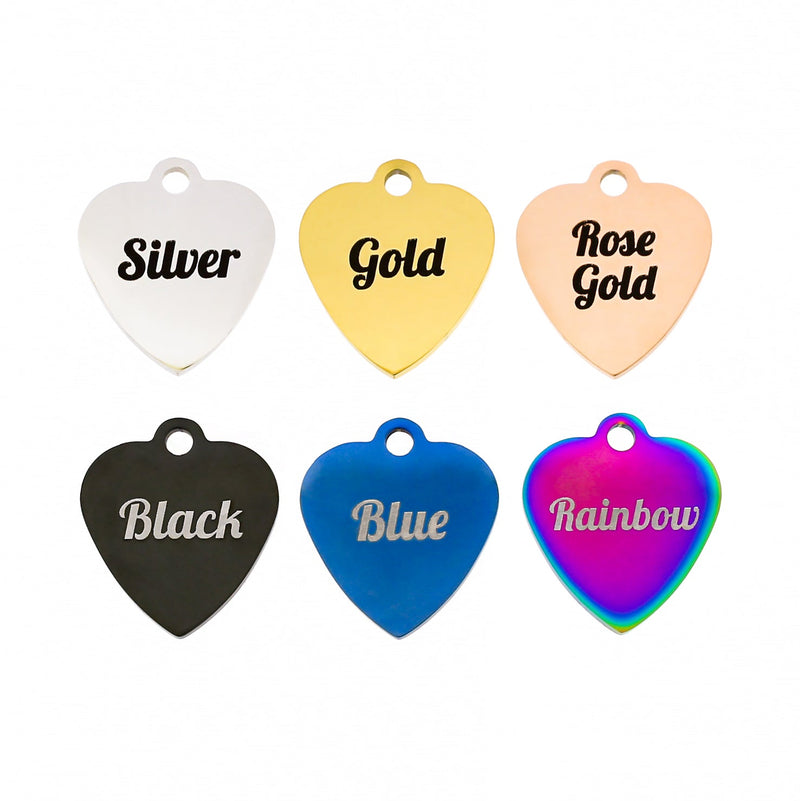 Memorial Stainless Steel Charms - A piece of my heart is in heaven - BFS011-0583