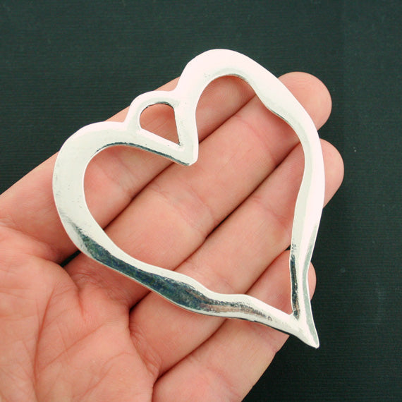 Heart Antique Silver Tone Charm - SC7586