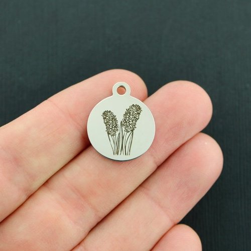 Hyacinth Stainless Steel Charms - BFS001-3309