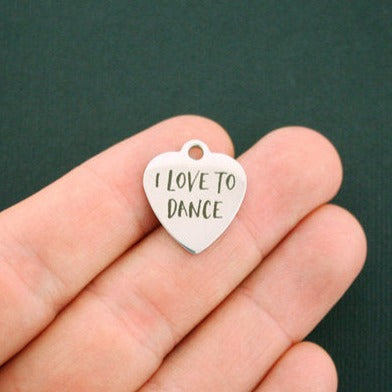 I Love to Dance Stainless Steel Charms - BFS011-1345
