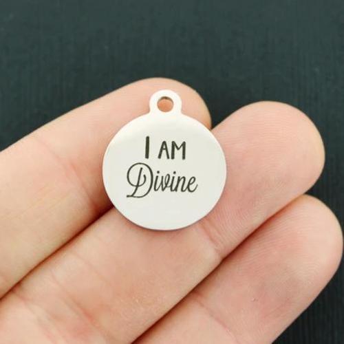 I am Divine Stainless Steel Charms - BFS001-2333