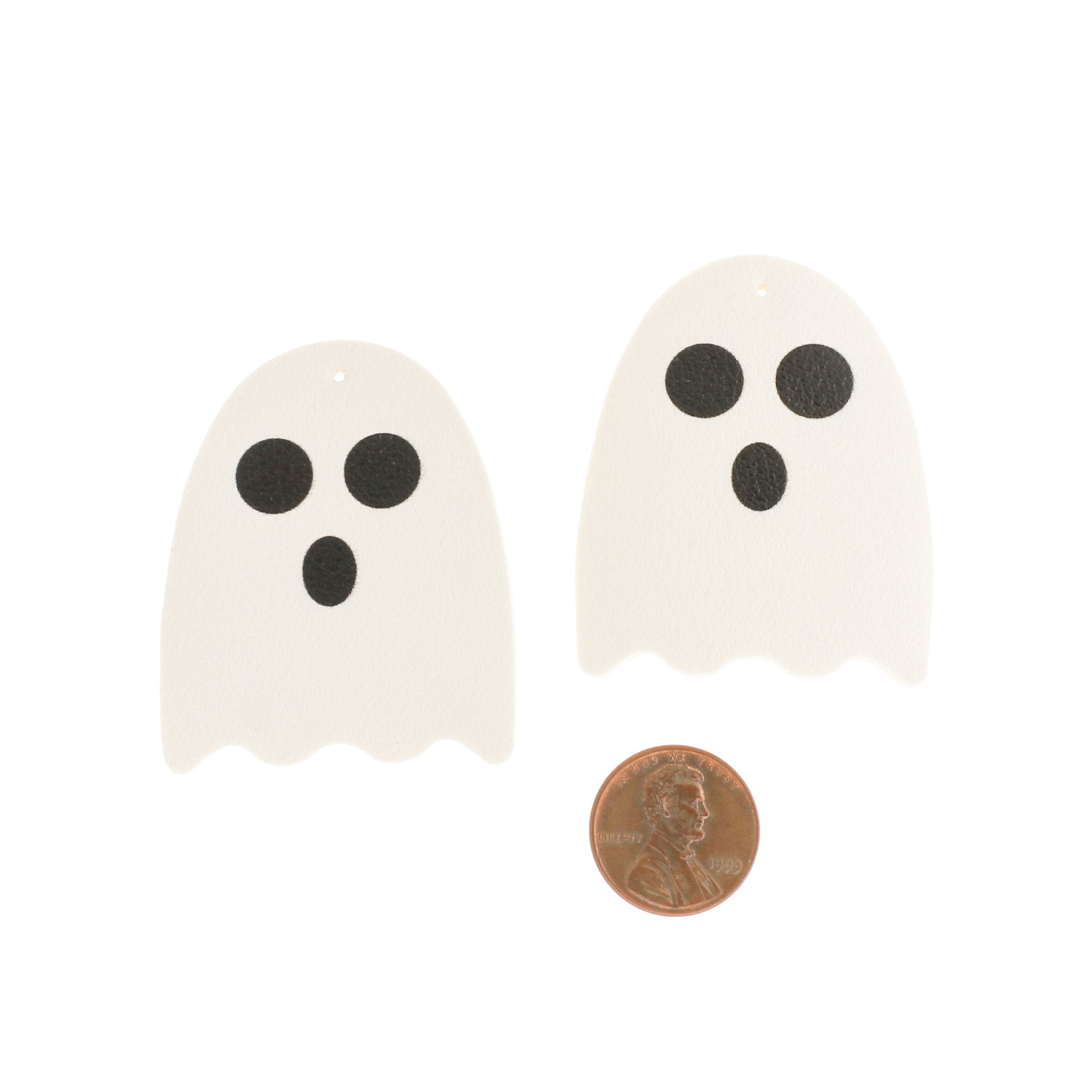 Imitation Leather Pendants - Halloween Ghost - 2 Pieces - LP253
