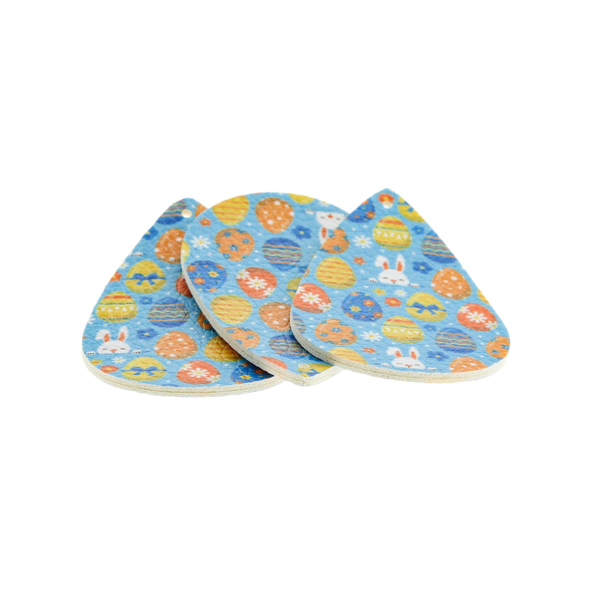 Pendentifs en forme de larme en similicuir - Lapin de Pâques - 4 pièces - LP187