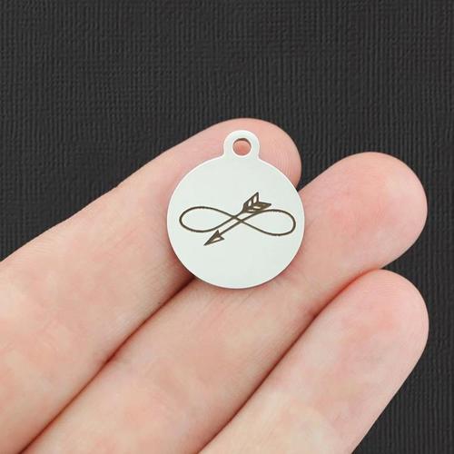 Infinity Arrow Stainless Steel Charms - BFS001-4978