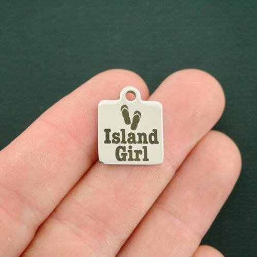 Island Girl Stainless Steel Charms - BFS013-2835
