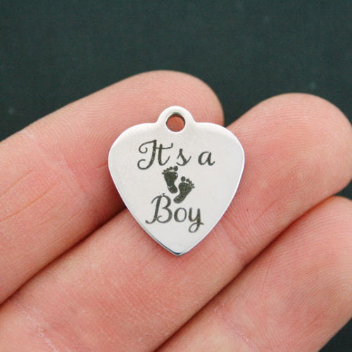 It's a Boy Stainless Steel Charms - BFS011-0562