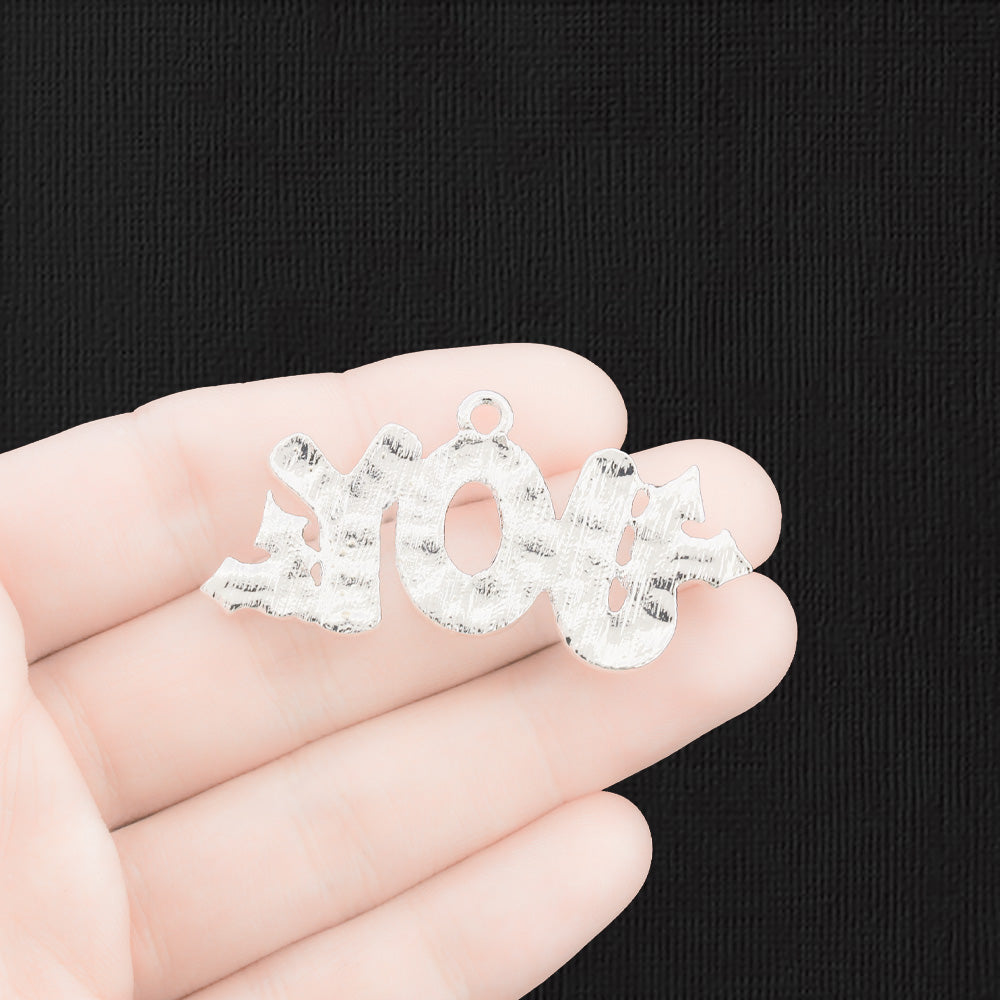 Charm en émail argenté Joy - E1549