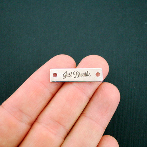 Just Breathe Stainless Steel Connector Charms- BFS016-7279