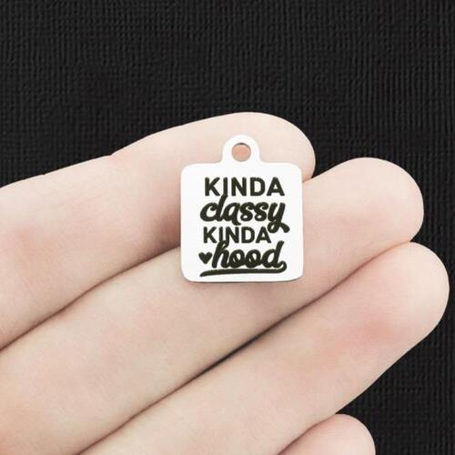 Kinda Classy Stainless Steel Charms - Kinda Hood - BFS013-6211