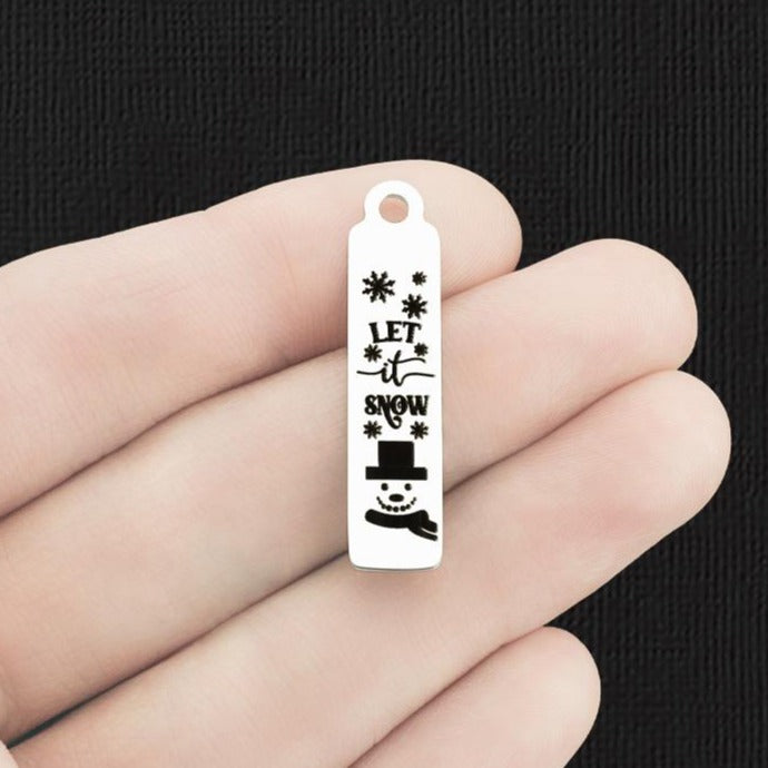 Let it snow Stainless Steel Charms - BFS015-7175