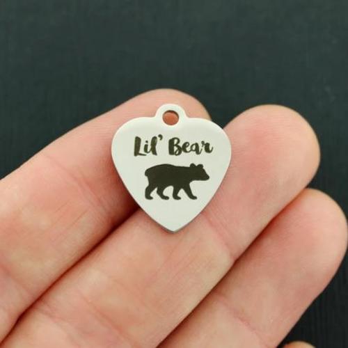 Lil' Bear Stainless Steel Charms - BFS011-2195