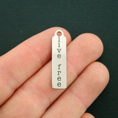 Live Free Stainless Steel Charms - BFS015-6916