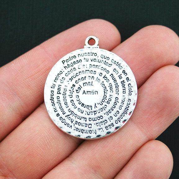 Lords Prayer Antique Silver Tone Charm - SC3719