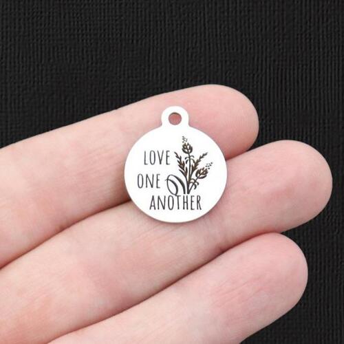 Love One Another Stainless Steel Charms - BFS001-5850