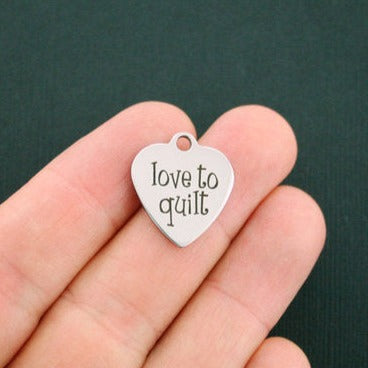 Love to Quilt Stainless Steel Charms - BFS011-0498