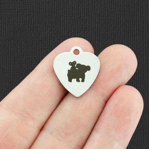 Mama Koala Bear Stainless Steel Charms - BFS011-5138