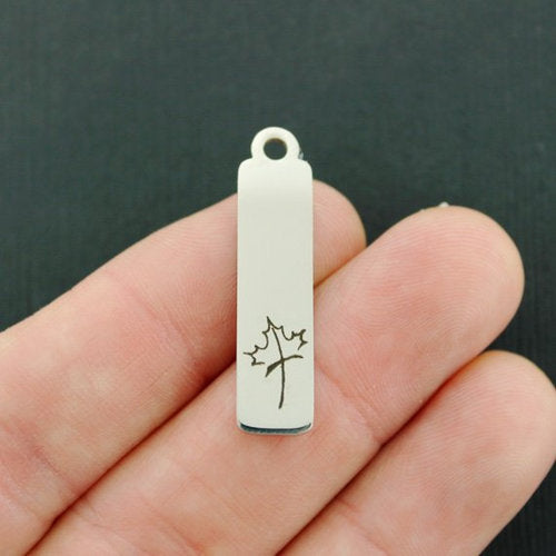 Maple Leaf Stainless Steel Charms - BFS015-7073