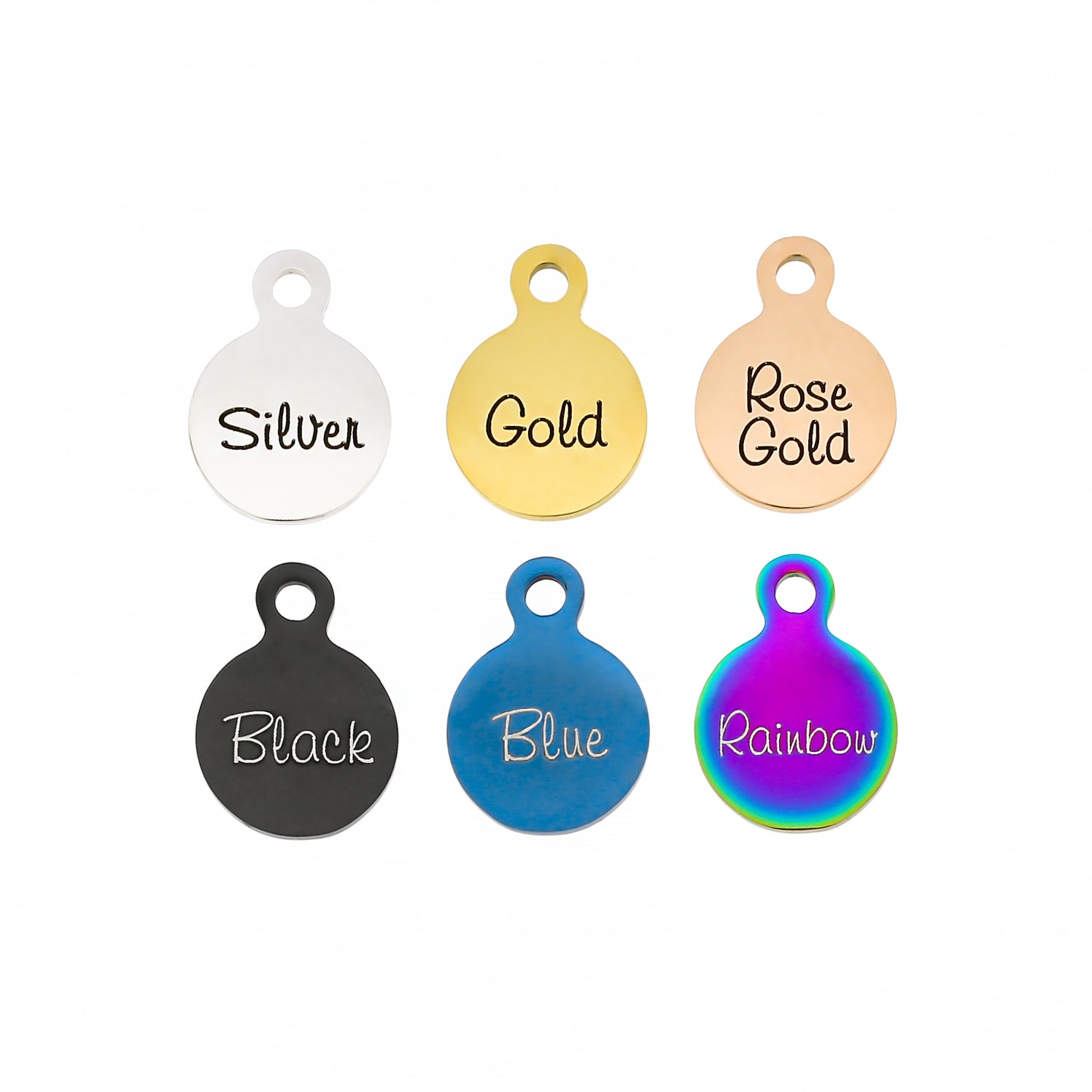 Me? Sarcastic? Never. Stainless Steel 13mm Loop Charms - BFS008-8052