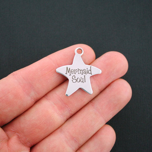 Mermaid Soul Stainless Steel Starfish Charms - BFS019-0954