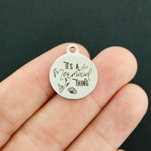 Mermaid Stainless Steel Charms - It's a mermaid thing - BFS001-3961