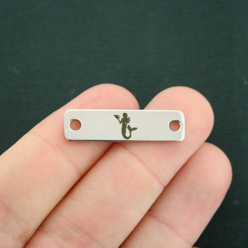 Mermaid Stainless Steel Connector Charms - BFS016-7362