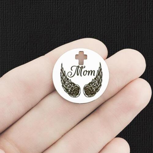 Mom Stainless Steel Cross Charms - BFS023-6090