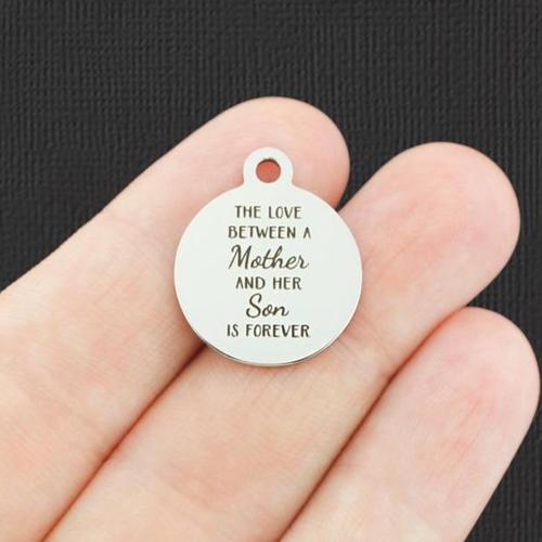 Mother Son Stainless Steel Charms - The love between is forever - BFS001-4744