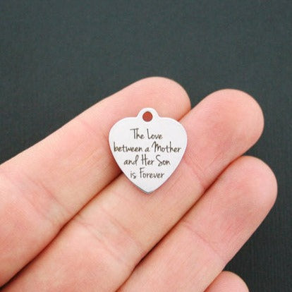 Breloques en acier inoxydable Mother Son - L'amour entre est pour toujours - BFS011-1115