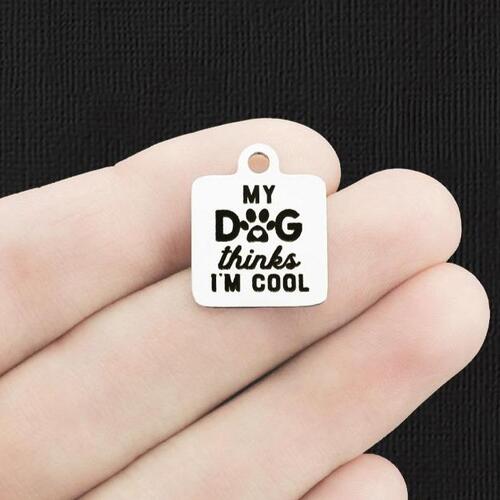 My dog Stainless Steel Charms - thinks I'm cool - BFS013-6501