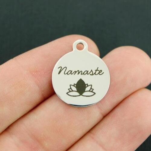 Namaste Stainless Steel Charms - BFS001-3451