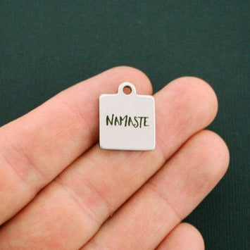 Namaste Stainless Steel Charms - BFS013-0714
