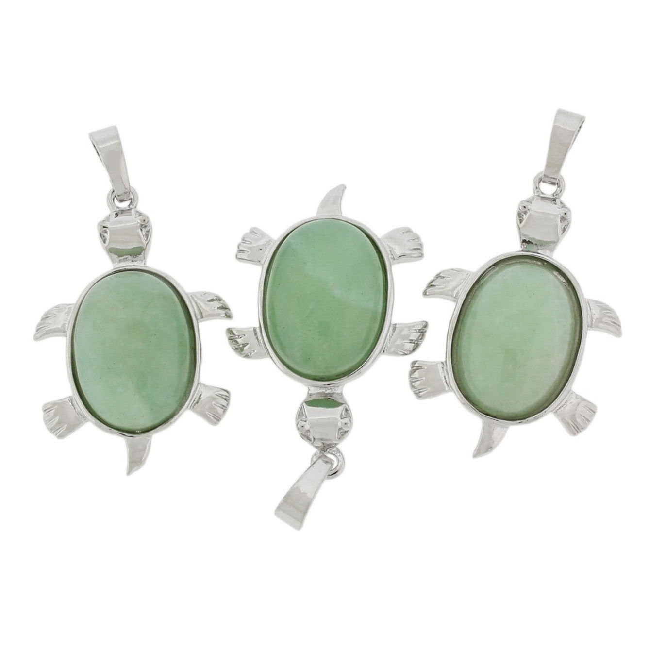 Natural Gemstone Turtle Pendant - Choose Your Gemstone!