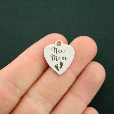 Breloques en acier inoxydable pour nouvelle maman - BFS011-1776