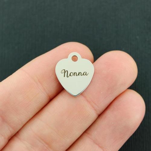 Nonna Stainless Steel Small Heart Charms - BFS012-3311