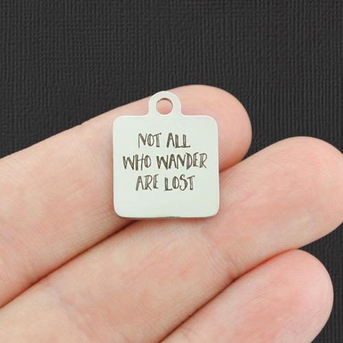 Not all Stainless Steel Charms - who wander are lost - BFS013-4790