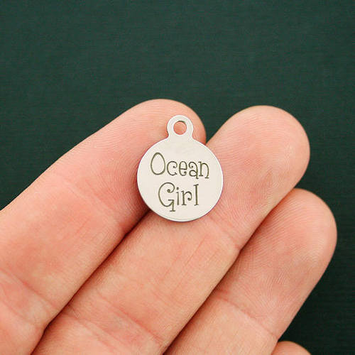 Ocean Girl Stainless Steel Small Round Charms - BFS002-2710