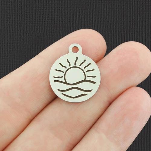 Ocean Sunset Stainless Steel Charms - BFS001-4852